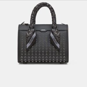 NWT Amiri Women’s Micro Triangle Stud Bag
 Black leather bag